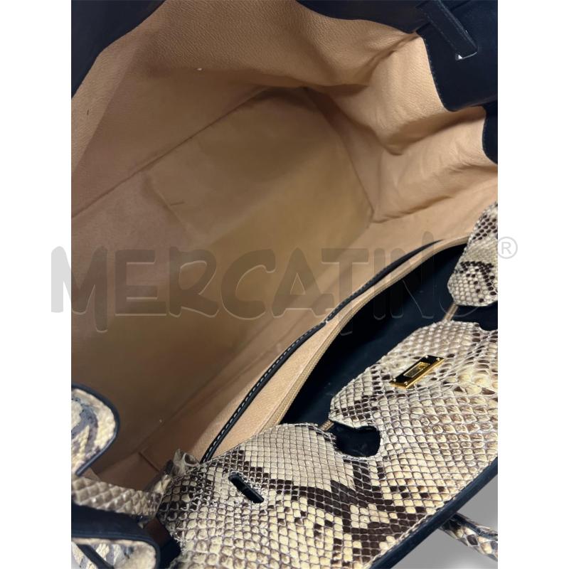 BORSA DONNA MARRONE PITONE  | Mercatino dell'Usato Rivoli 5