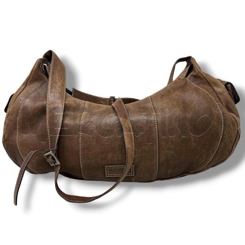 BORSA DONNA MAX & CO PELLE MARRONE MEZZA LUNA | Mercatino dell'Usato Rivoli 1