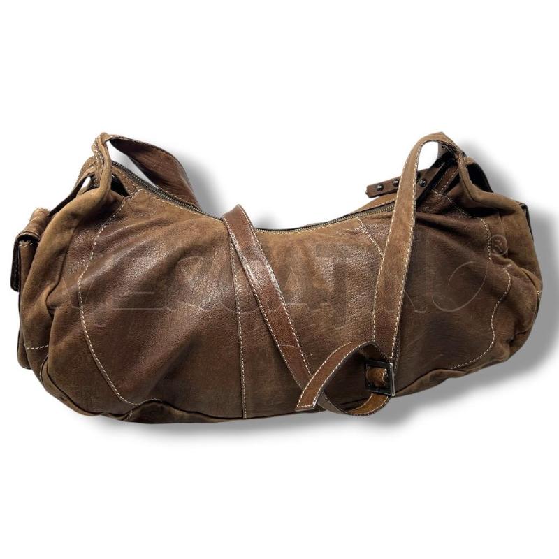 BORSA DONNA MAX & CO PELLE MARRONE MEZZA LUNA | Mercatino dell'Usato Rivoli 4
