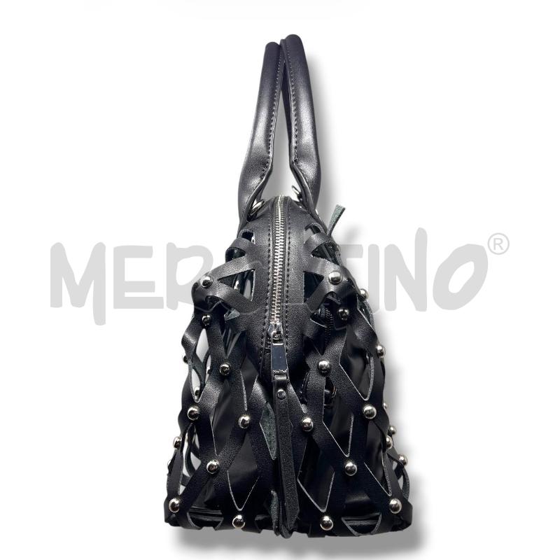 BORSA DONNA MIMIMUA NERA TRAFORATA SIMILPELLE | Mercatino dell'Usato Rivoli 3