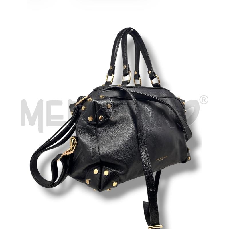 BORSA DONNA MY BEST BAGS FIRENZE NERA BORCHIETTE DORATE | Mercatino dell'Usato Rivoli 2