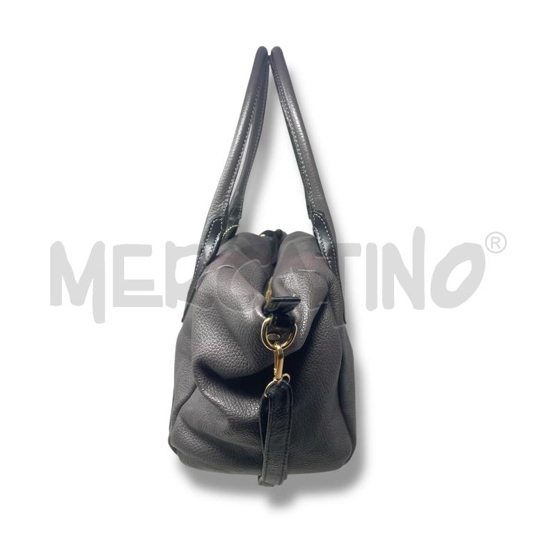 BORSA DONNA NARDINI PELLE GRIGIO INSERTI NERI | Mercatino dell'Usato Rivoli 2