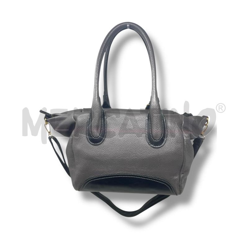 BORSA DONNA NARDINI PELLE GRIGIO INSERTI NERI | Mercatino dell'Usato Rivoli 3
