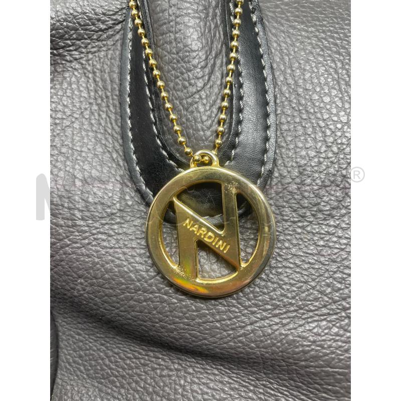 BORSA DONNA NARDINI PELLE GRIGIO INSERTI NERI | Mercatino dell'Usato Rivoli 4