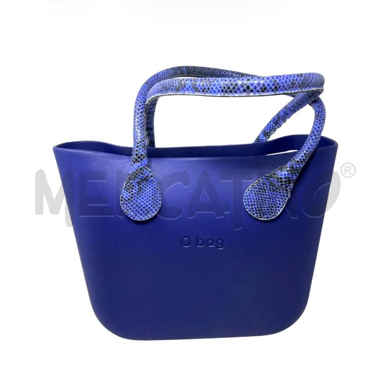 BORSA DONNA O BAG INDACO MANICI STAMPA RETTILE | Mercatino dell'Usato Rivoli 1