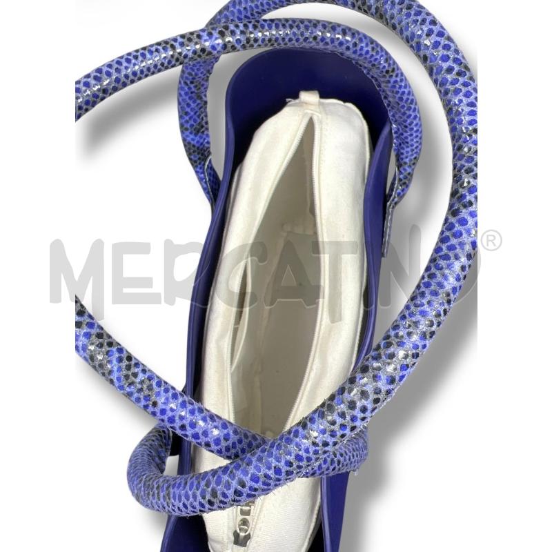 BORSA DONNA O BAG INDACO MANICI STAMPA RETTILE | Mercatino dell'Usato Rivoli 4