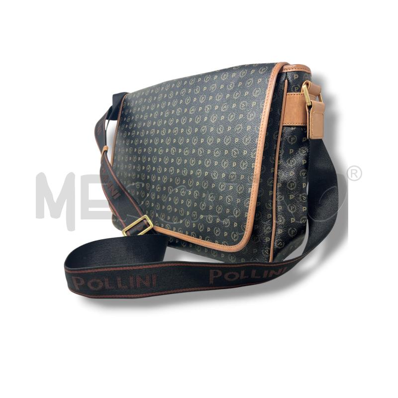 BORSA DONNA POLLINI MARRONE SCURO MILTILOGO | Mercatino dell'Usato Rivoli 1