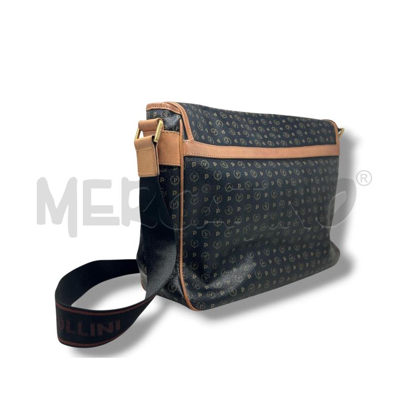 BORSA DONNA POLLINI MARRONE SCURO MILTILOGO | Mercatino dell'Usato Rivoli 2