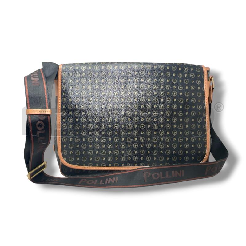 BORSA DONNA POLLINI MARRONE SCURO MILTILOGO | Mercatino dell'Usato Rivoli 4