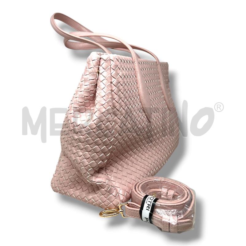 BORSA DONNA ROSA SIMILP INTRECCIO  | Mercatino dell'Usato Rivoli 2