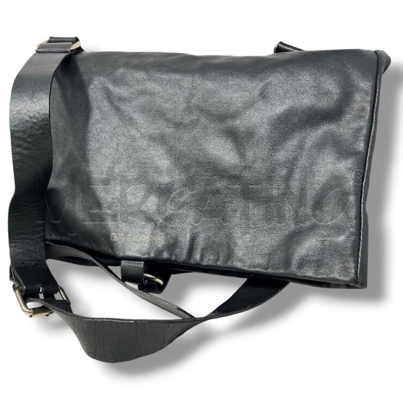 BORSA DONNA SACCA CARTELLA PELLE NERA INTERNO LIME | Mercatino dell'Usato Rivoli 1