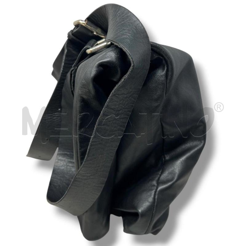 BORSA DONNA SACCA CARTELLA PELLE NERA INTERNO LIME | Mercatino dell'Usato Rivoli 2