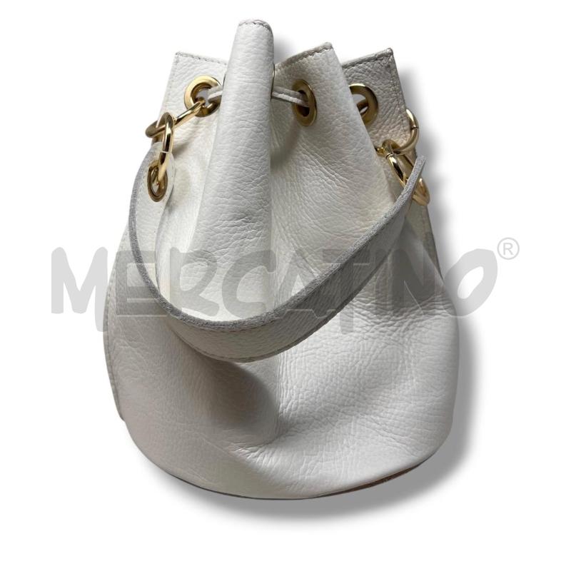 BORSA DONNA SECCHIELLO BIANCA PELLE | Mercatino dell'Usato Rivoli 1