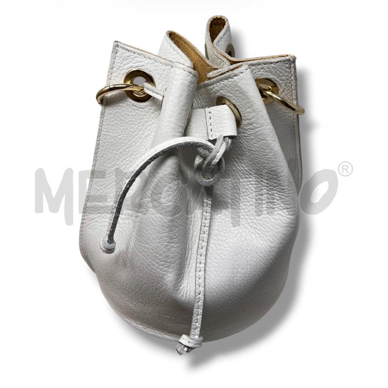 BORSA DONNA SECCHIELLO BIANCA PELLE | Mercatino dell'Usato Rivoli 2