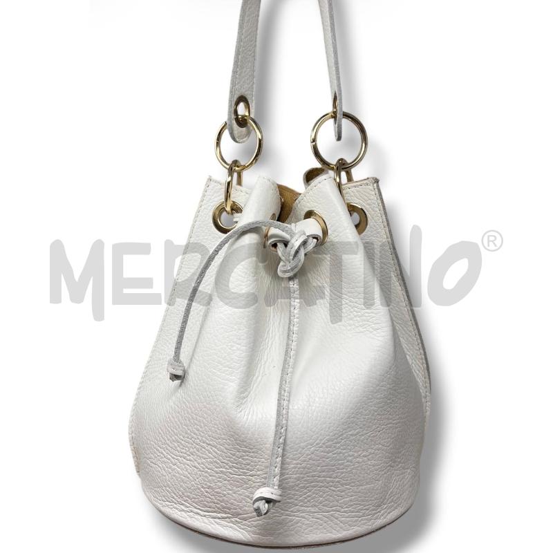BORSA DONNA SECCHIELLO BIANCA PELLE | Mercatino dell'Usato Rivoli 4