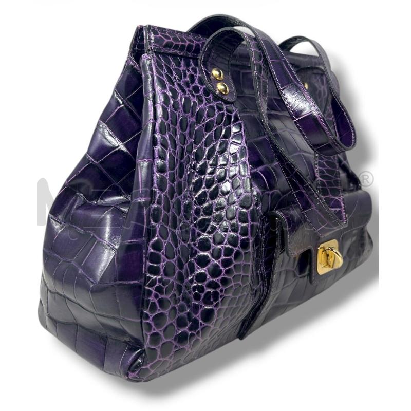 BORSA DONNA SILVANO BIAGINI VIOLA  | Mercatino dell'Usato Rivoli 2
