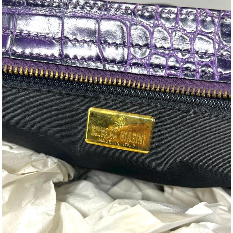 BORSA DONNA SILVANO BIAGINI VIOLA  | Mercatino dell'Usato Rivoli 5