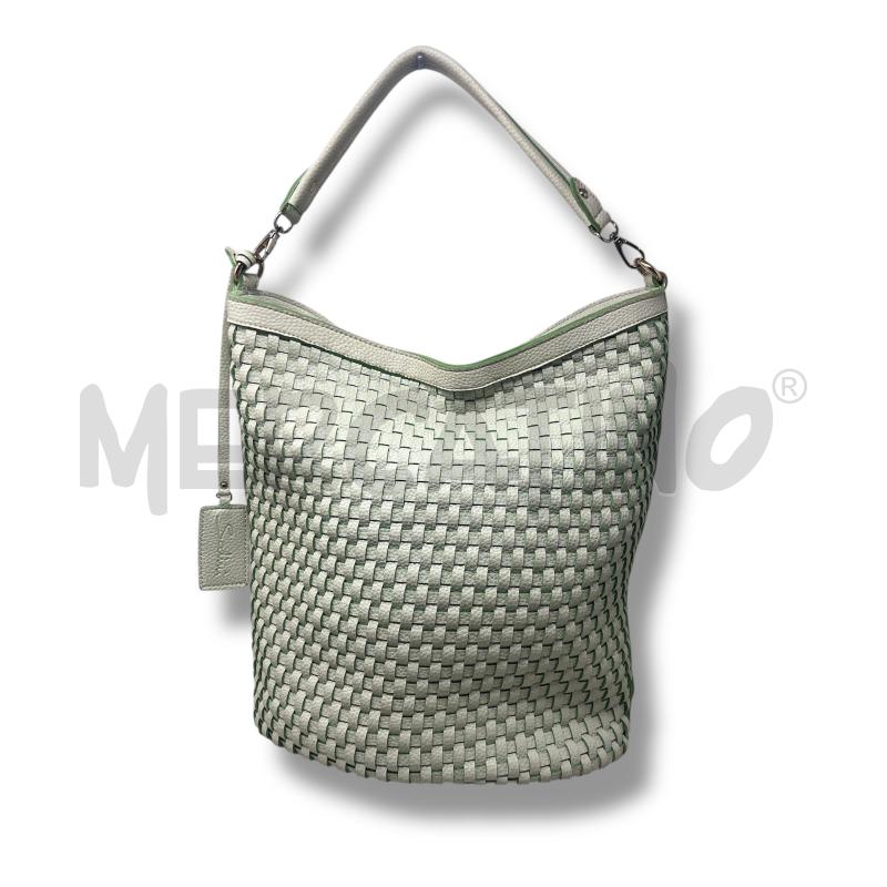 BORSA DONNA SODINI VERDE MENTA INTRECCIO | Mercatino dell'Usato Rivoli 1