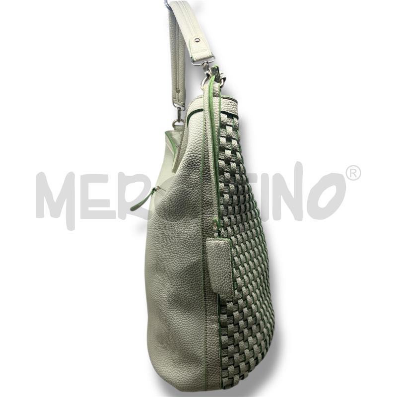 BORSA DONNA SODINI VERDE MENTA INTRECCIO | Mercatino dell'Usato Rivoli 2