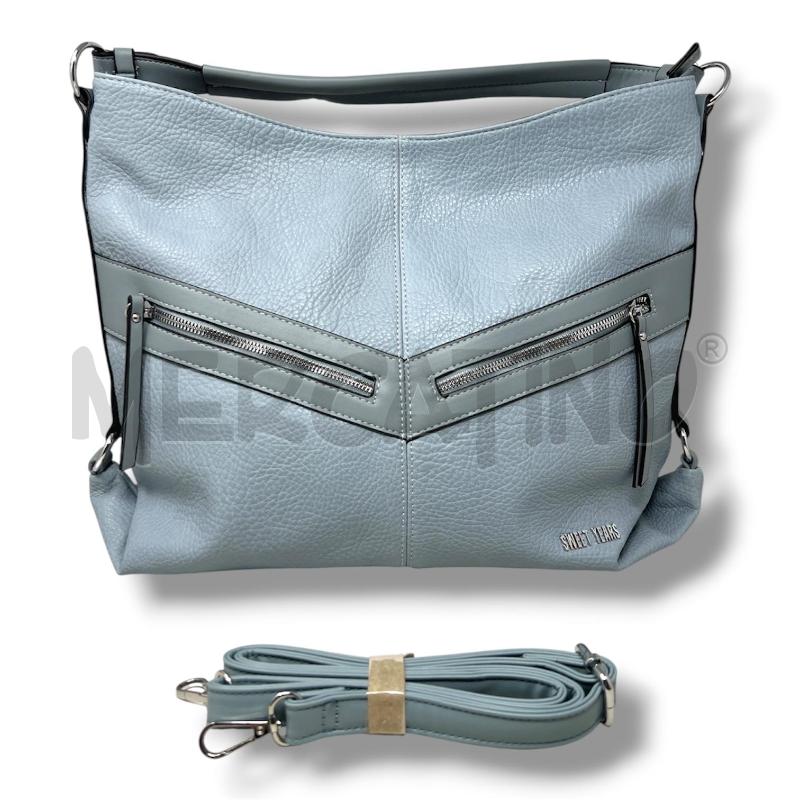 BORSA DONNA SWEET YEARS AZZURRA DOPPIA ZIP FRONTALE | Mercatino dell'Usato Rivoli 1