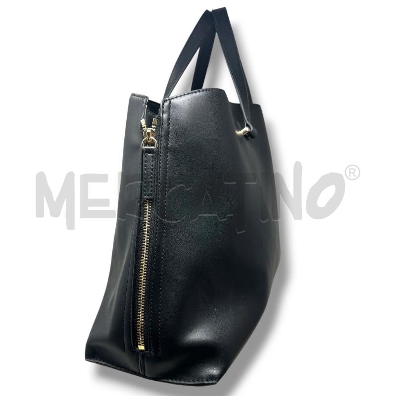 BORSA DONNA TOMMY HILFIGER NERA SIMILP MANICI TESSUTO | Mercatino dell'Usato Rivoli 2