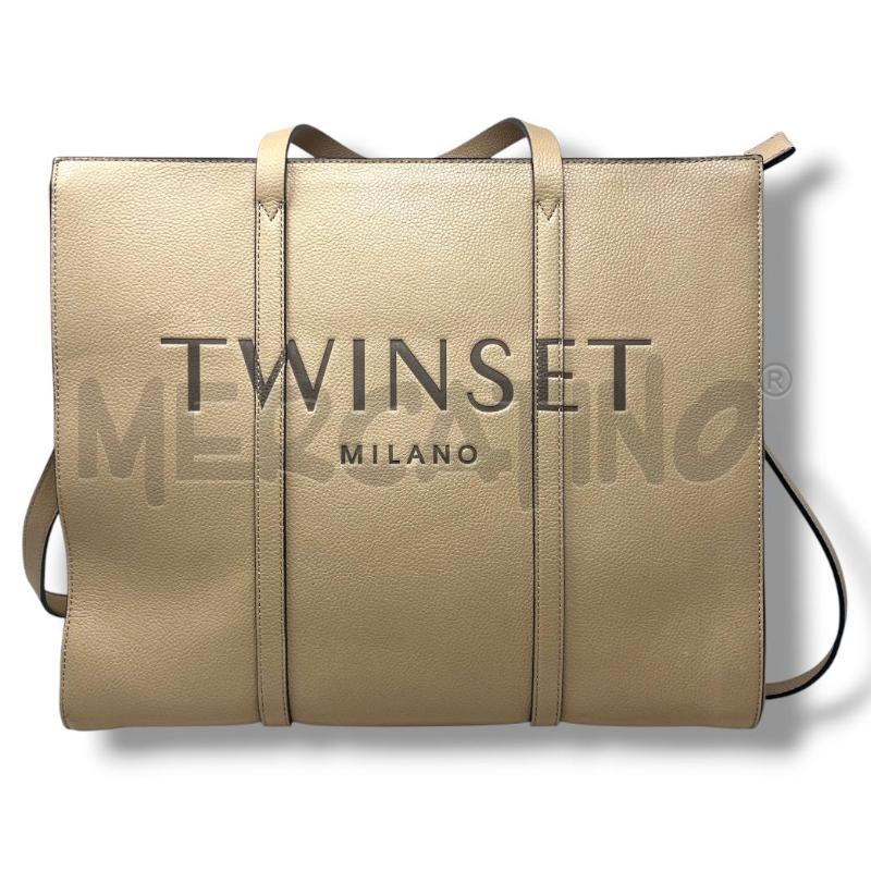 BORSA DONNA TWINSET TORTORA LOGO | Mercatino dell'Usato Rivoli 1