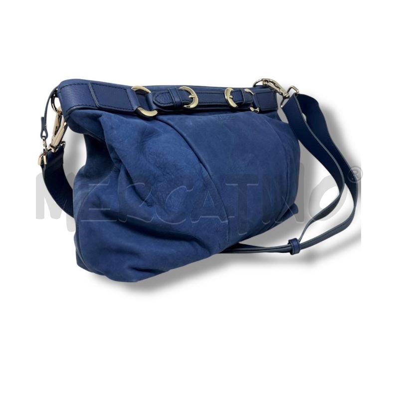 BORSA DONNA ZIPPO BLU FIBBIA DORATA CON TRACOLLA | Mercatino dell'Usato Rivoli 1