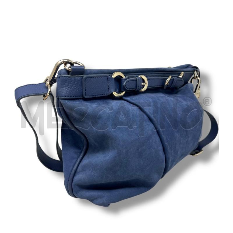 BORSA DONNA ZIPPO BLU FIBBIA DORATA CON TRACOLLA | Mercatino dell'Usato Rivoli 3