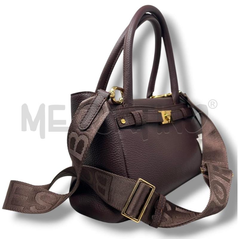 BORSETTA DONNA BORBONESE MARRONE PELLE  | Mercatino dell'Usato Rivoli 3