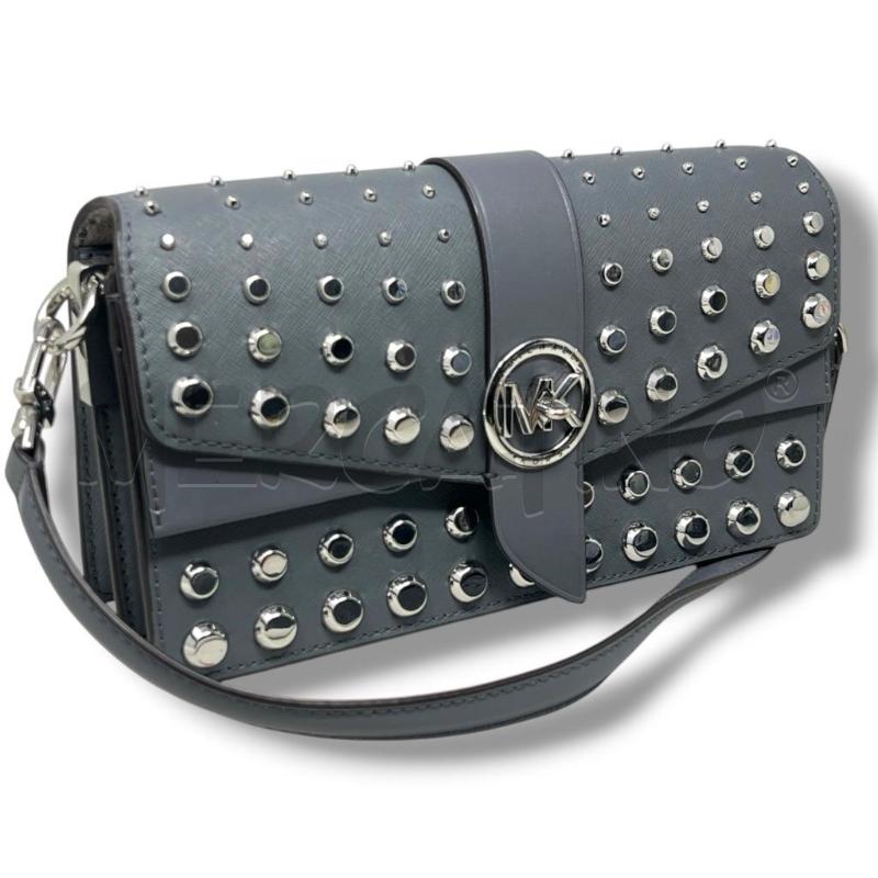 BORSETTA DONNA MICHAEL KORS GRIGIO BORCHIE  | Mercatino dell'Usato Rivoli 2