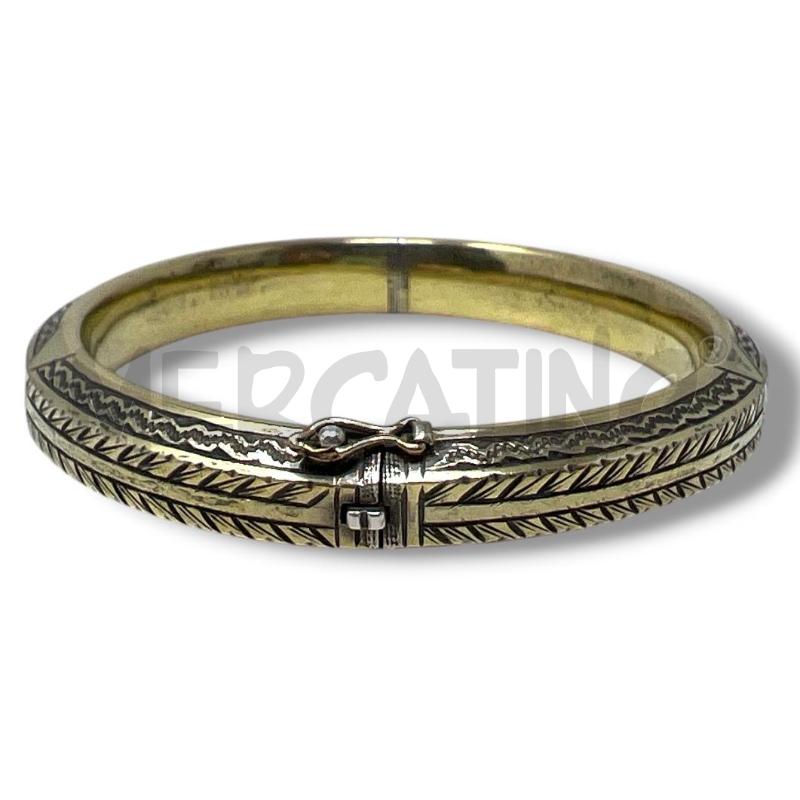 BRACCIALE ARG.900 PLACCATO ORO GEOMETRIE OVALE  | Mercatino dell'Usato Rivoli 1