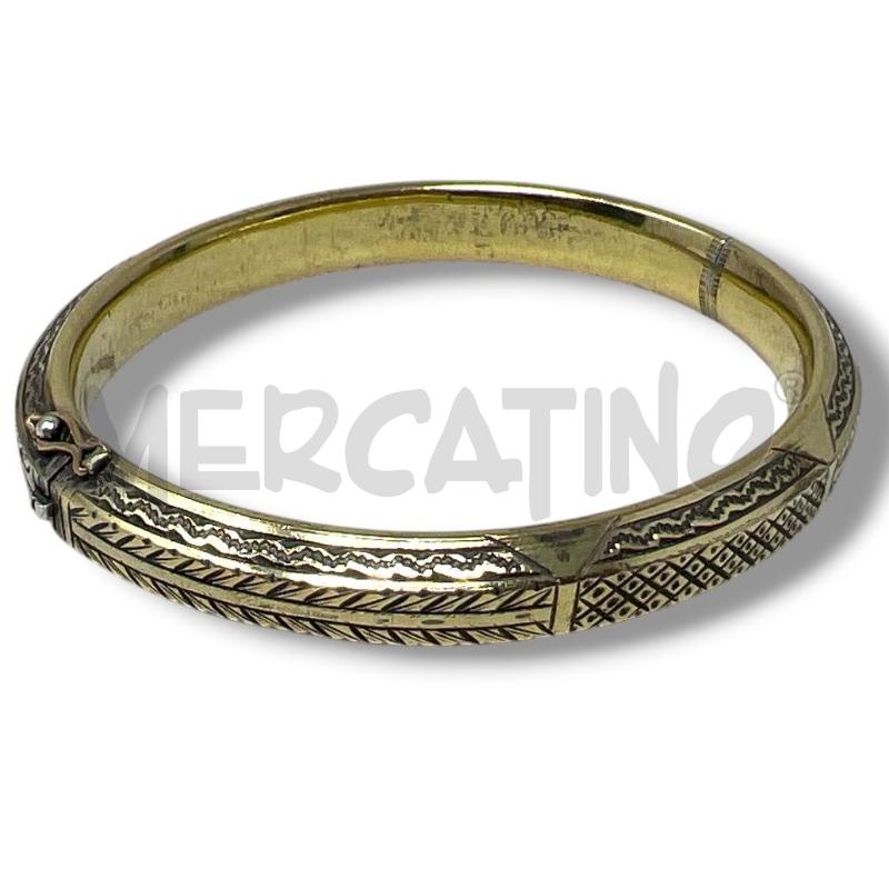 BRACCIALE ARG.900 PLACCATO ORO GEOMETRIE OVALE  | Mercatino dell'Usato Rivoli 2