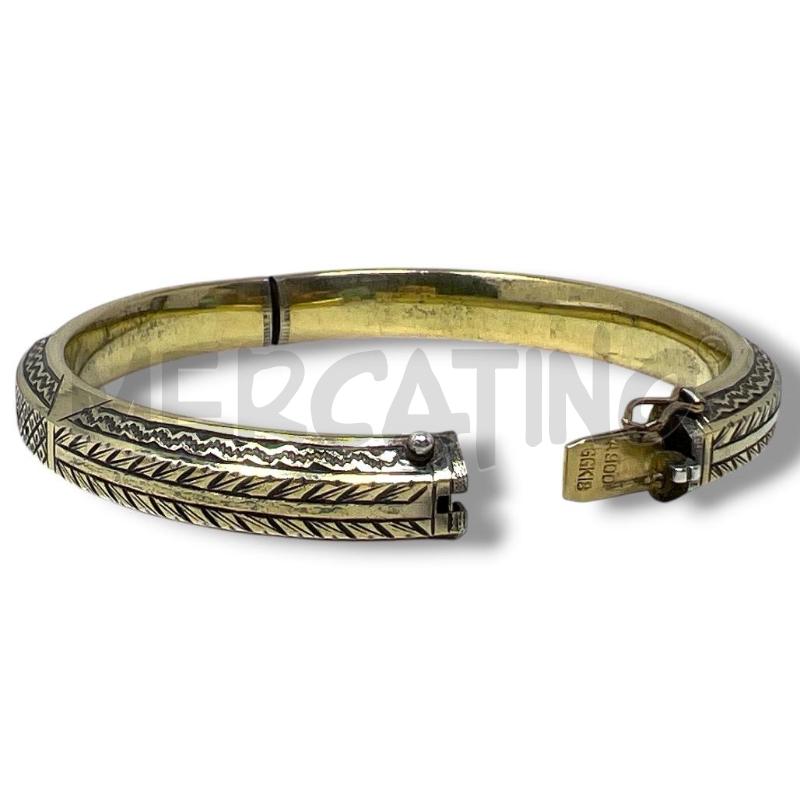 BRACCIALE ARG.900 PLACCATO ORO GEOMETRIE OVALE  | Mercatino dell'Usato Rivoli 3