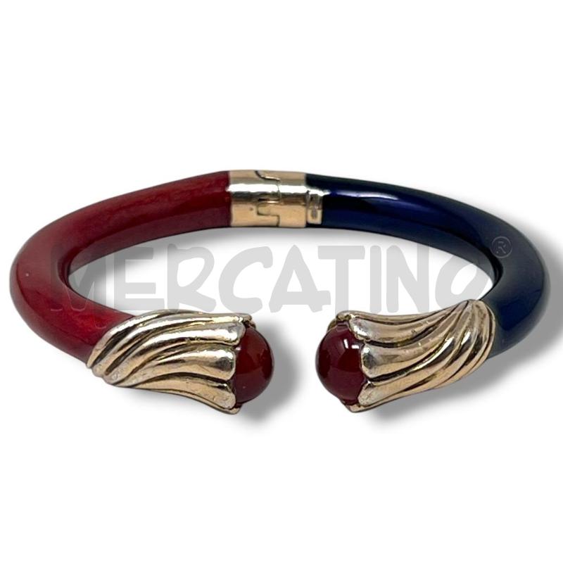 BRACCIALE BU ROSSO INSERTI ARG.925  | Mercatino dell'Usato Rivoli 1