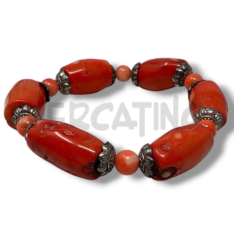 BRACCIALE CORALLO BAMBOO ELASTICIZZATO | Mercatino dell'Usato Rivoli 2