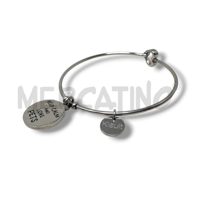BRACCIALE KIDULT ACCIAIO KEEP CALM&LOVE PETS | Mercatino dell'Usato Rivoli 2