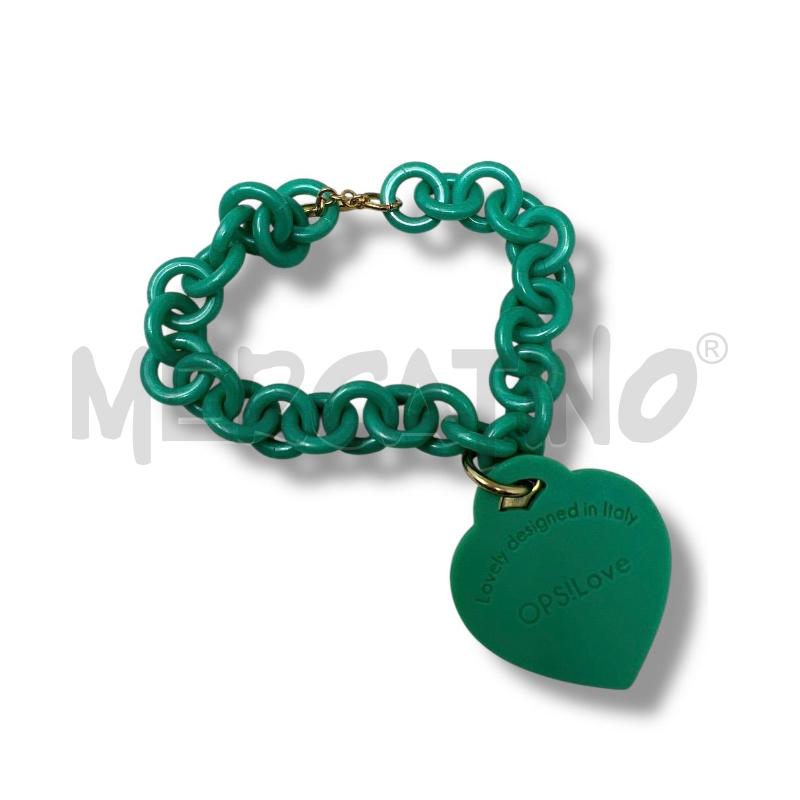 BRACCIALE OPS VERDE CATENA CUORE | Mercatino dell'Usato Rivoli 2