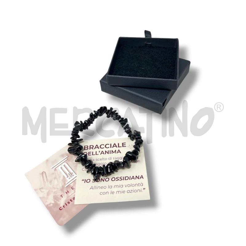 BRACCIALE OSSIDIANA ELASTICIZZATO | Mercatino dell'Usato Rivoli 1