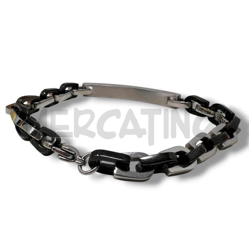 BRACCIALE UOMO CATENA NERA CROMATA | Mercatino dell'Usato Rivoli 2