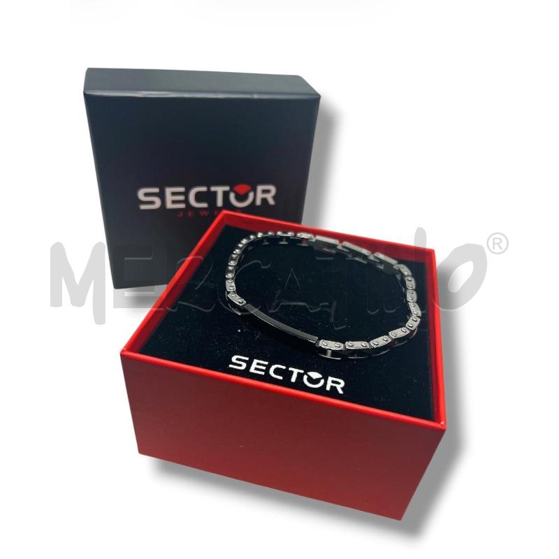 BRACCIALE UOMO SECTOR ACCIAIO CERAMICA NERA 22CM | Mercatino dell'Usato Rivoli 1
