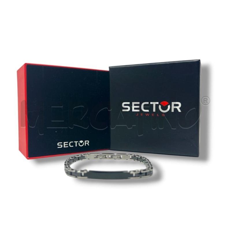 BRACCIALE UOMO SECTOR ACCIAIO CERAMICA NERA 22CM | Mercatino dell'Usato Rivoli 2