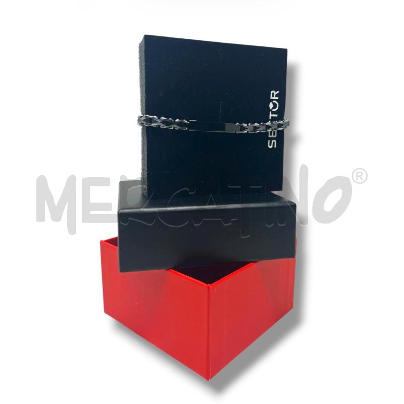 BRACCIALE UOMO SECTOR ACCIAIO CERAMICA NERA 22CM | Mercatino dell'Usato Rivoli 3