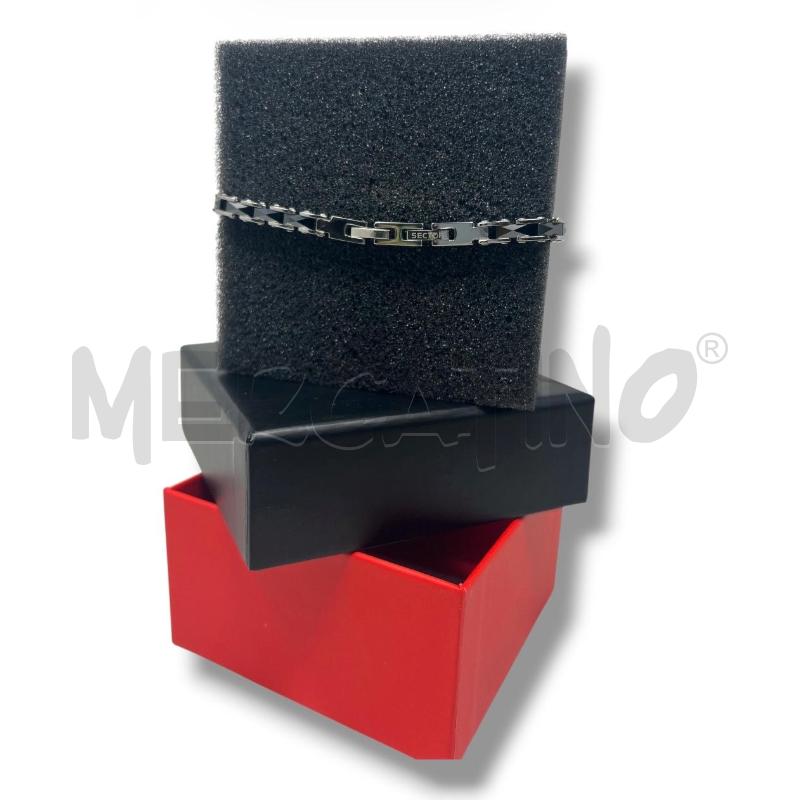 BRACCIALE UOMO SECTOR ACCIAIO CERAMICA NERA 22CM | Mercatino dell'Usato Rivoli 4