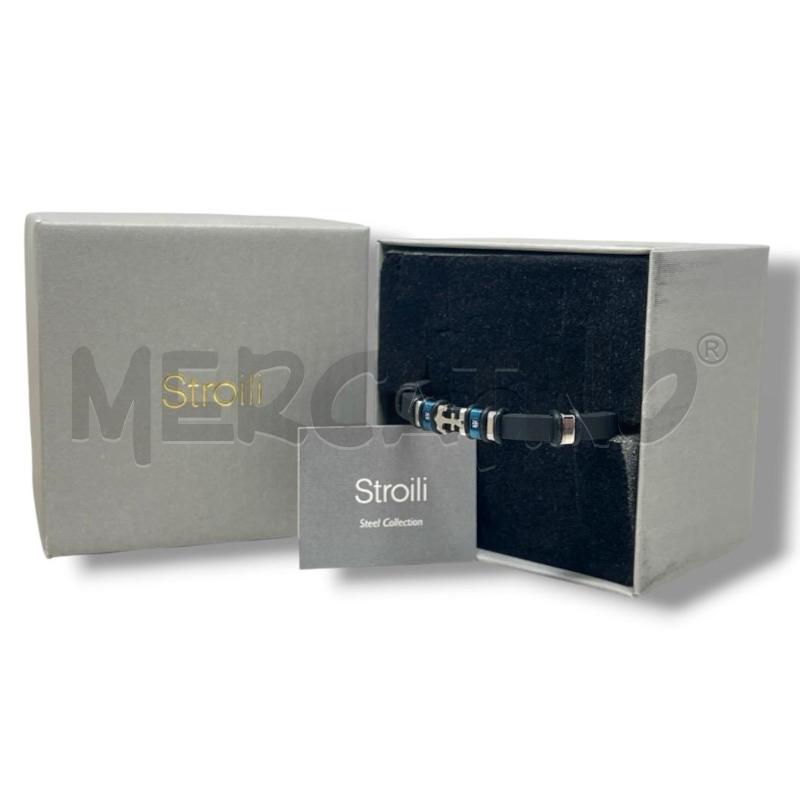 BRACCIALE UOMO STROILI GOMMA NERO ANCORA | Mercatino dell'Usato Rivoli 1
