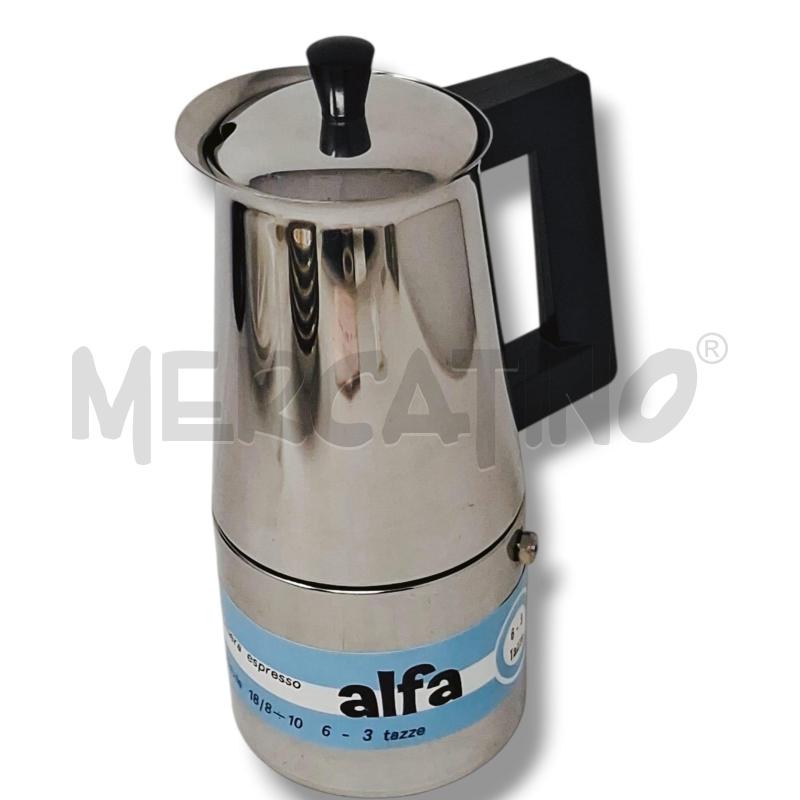 CAFFETTIERA ALFA 6 TAZZE INOX | Mercatino dell'Usato Rivoli 1