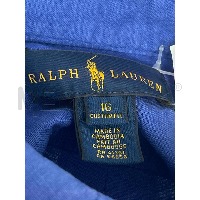 CAMICIA BIMBO RALPH LAUREN BLU ELETTRICO 55LINO | Mercatino dell'Usato Rivoli 4