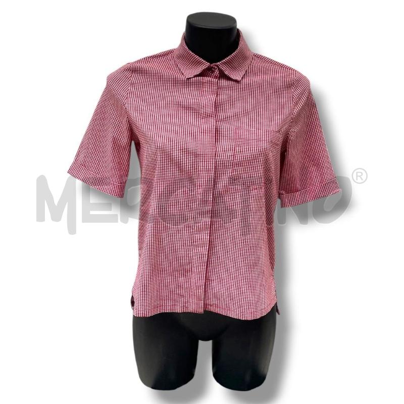 CAMICIA DONNA DIANA GALLESO BIANCA QUADRATINI ROSSI | Mercatino dell'Usato Rivoli 1