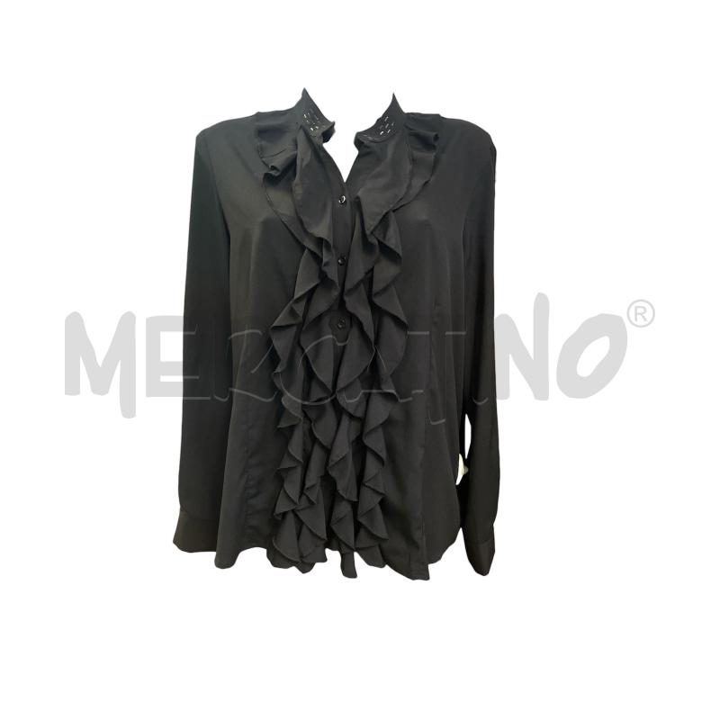 CAMICIA DONNA FIORELLA RUBINO NERA VOULANT  | Mercatino dell'Usato Rivoli 1