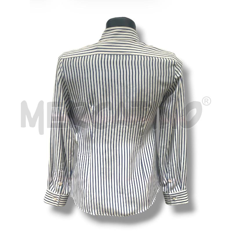 CAMICIA DONNA INTREND CREMA RIGHE BLU  | Mercatino dell'Usato Rivoli 2