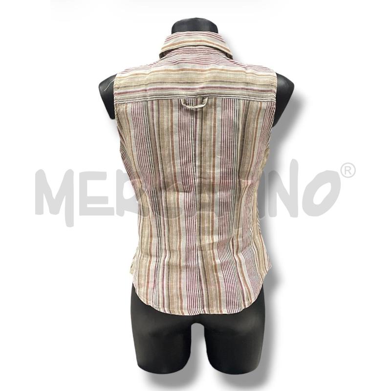 CAMICIA DONNA MAZZONETTO RIGHE MARR 100LINO SMANICATA | Mercatino dell'Usato Rivoli 2
